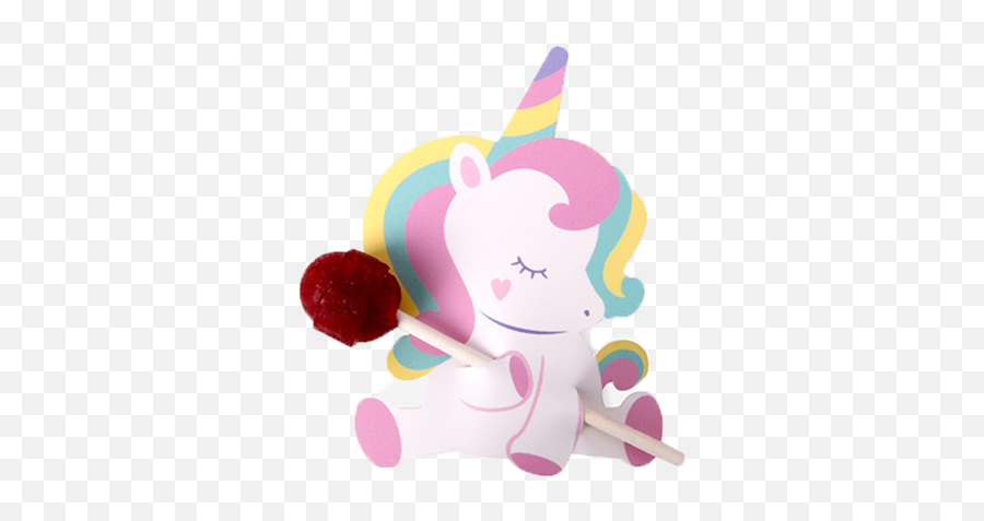 50pcs Candy Lollipop Decoration Unicorn Card Birthday Party - Unicorn Lolly Traktatie Png,Favor Icon