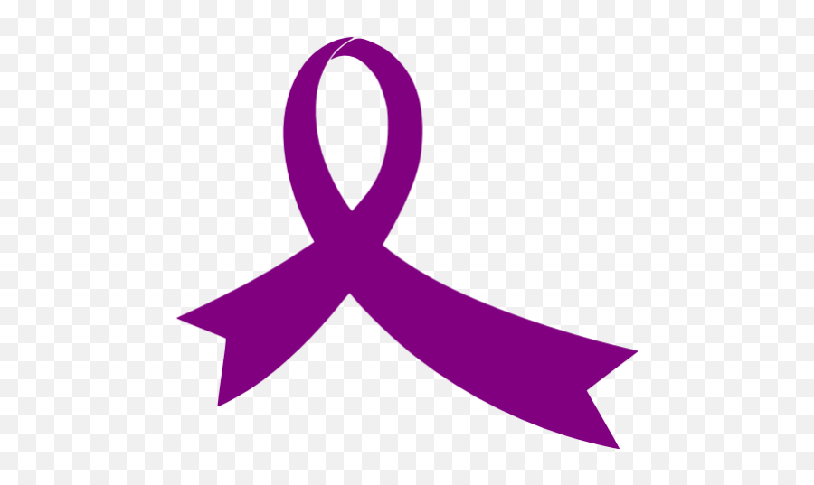 Purple Ribbon 14 Icon - Transparent Background Purple Ribbon Transparent Png,Purple Ribbon Png