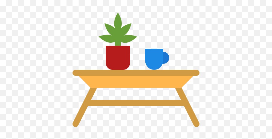 Coffee Table Icon In Color Style - Outdoor Furniture Png,Coffee Table Icon