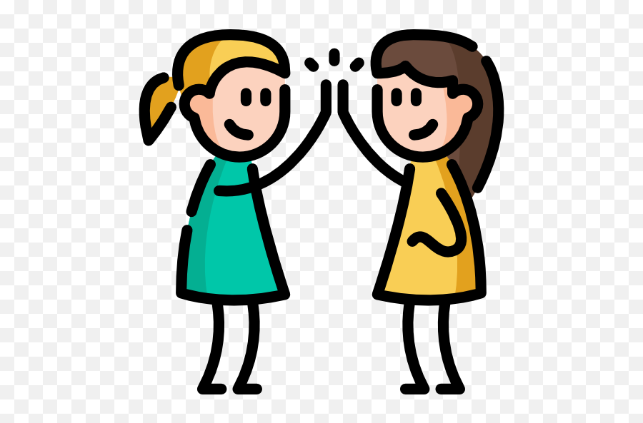 High Five - Girl Friends Icon Png,High Five Png