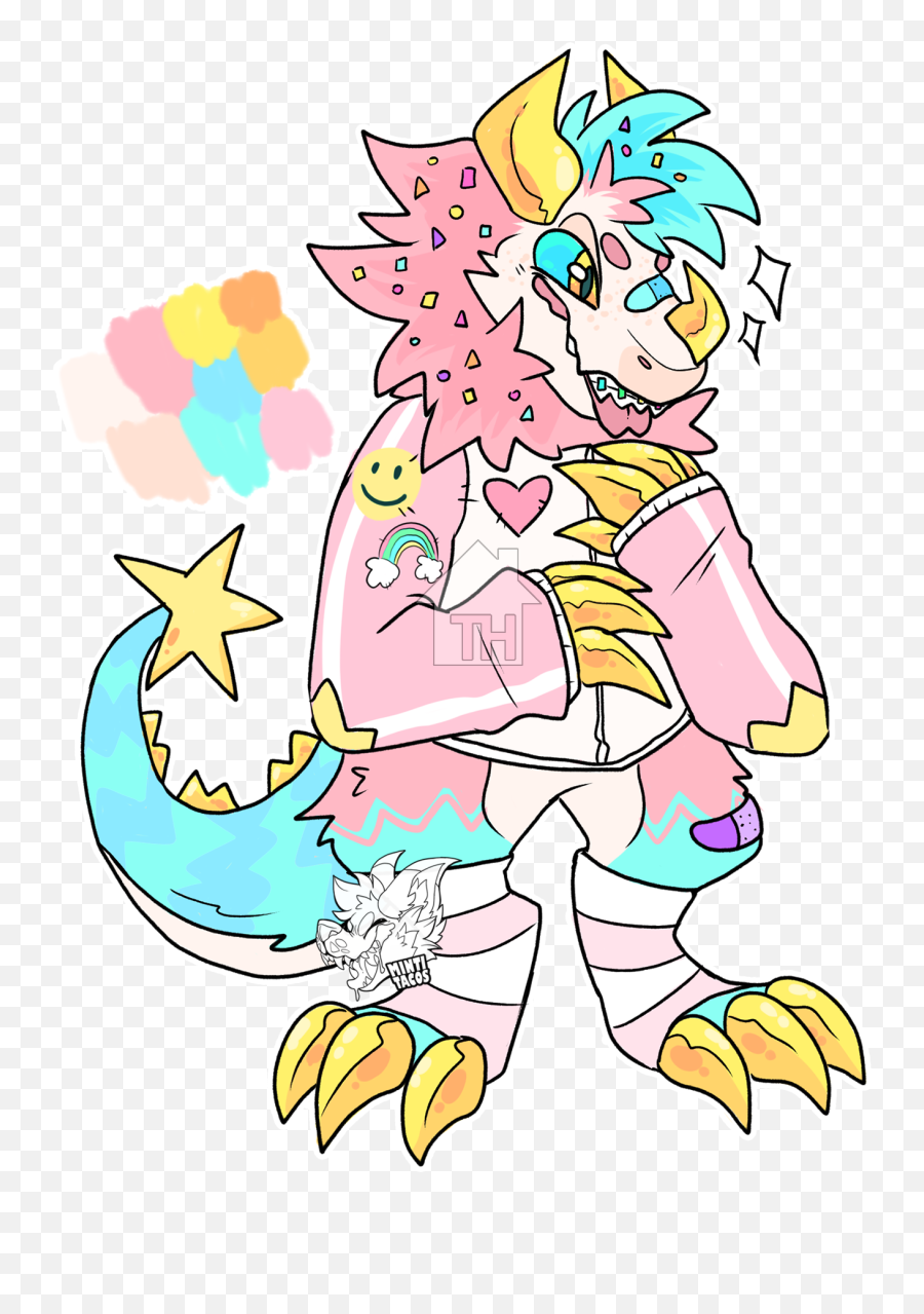 Kidcore Kaiju Adopt Closed Transparent PNG