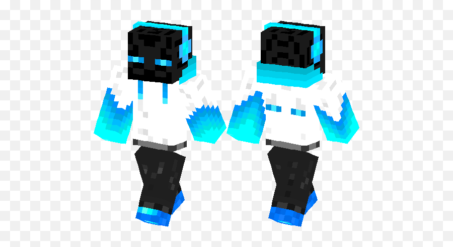 Download Hd Skin Minecraft Pe Enderman - Ice Enderman Minecraft Skin Png,Minecraft Enderman Png