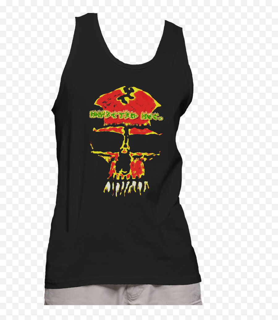 Download Hd Red Skull Tank Top - Active Tank Png,Tank Transparent Background