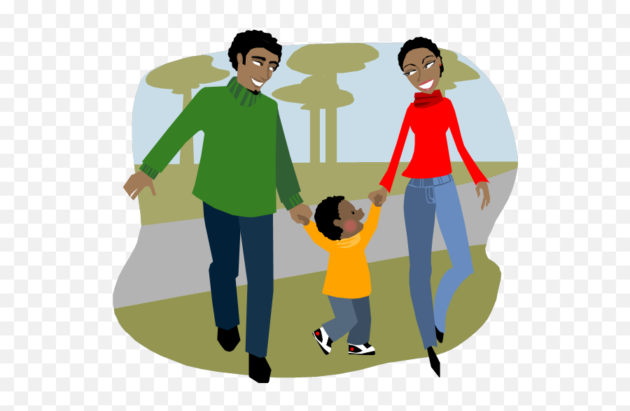 Family Walking Clip Art Png Image - Clipart Of Family Walking,Family Walking Png