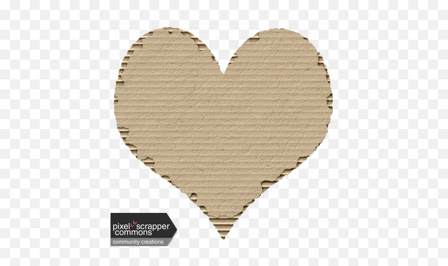 Cardboard Heart Kraft Graphic By Tina Shaw Pixel Scrapper - Heart Png,Pixel Heart Transparent