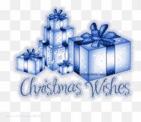 Christmas Gift Photo Picture Sticker Gif - Cadeau De Noel Bleu Png,Christmas Present Transparent