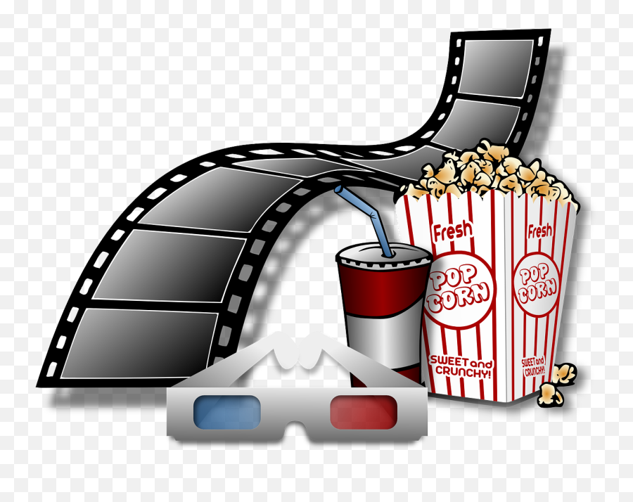 Film Cinema Popcorn Coke Fun Png Free 99563 - Gifyu Pelicula Clip Art,Film Png
