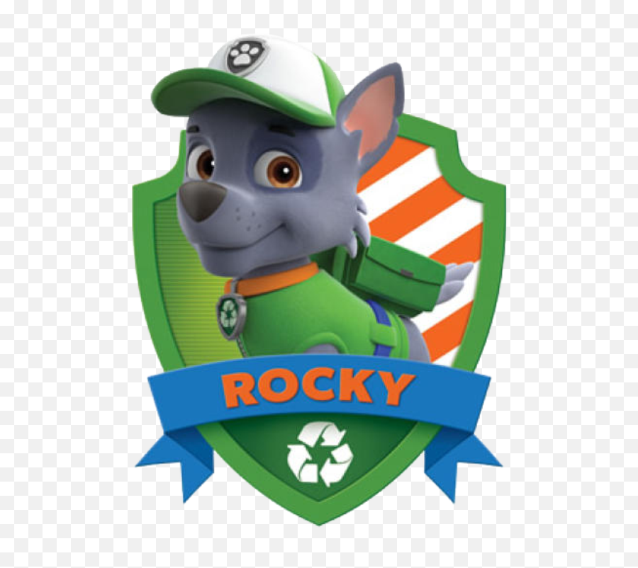 Paw Patrol Rocky Transparent Cartoon - Rocky Paw Patrol Badge Png,Rocky Png