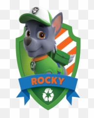 Paw Patrol Rocky Transparent Cartoon - Rocky Paw Patrol Badge Png,Rocky Png