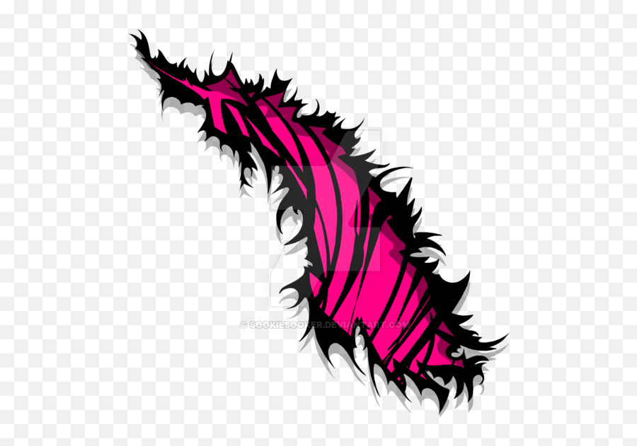 Tiger Stripe Pink Design Clipart - Tiger Claws Png,Tiger Stripes Png