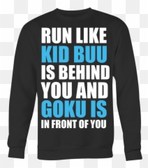 Run Like Kid Buu Is Behind You And Goku In Front Of Shirt Dragon Ball - Flawless Png,Kid Buu Png