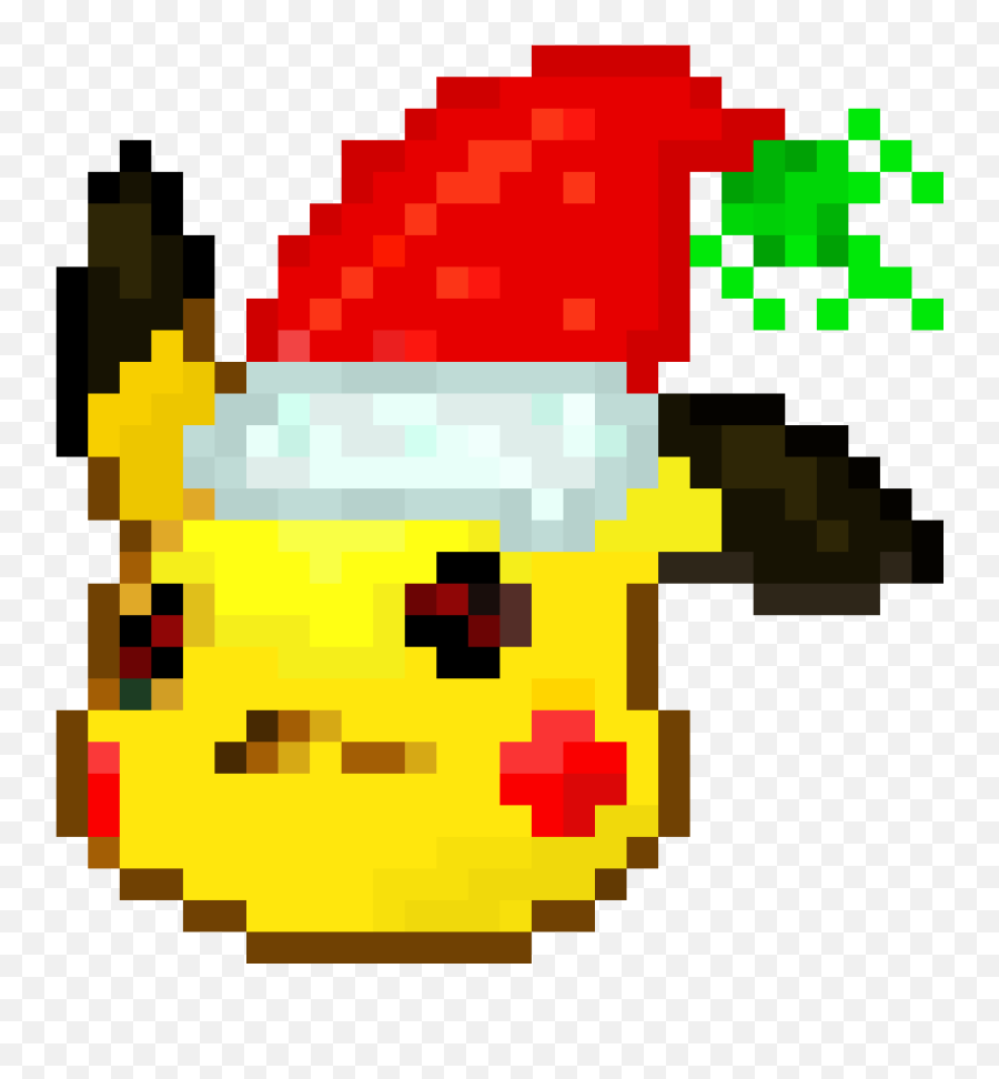 Christmas Pikachu Pixel Art Maker - 8 Bit Face Gif Png,Pikachu Transparent