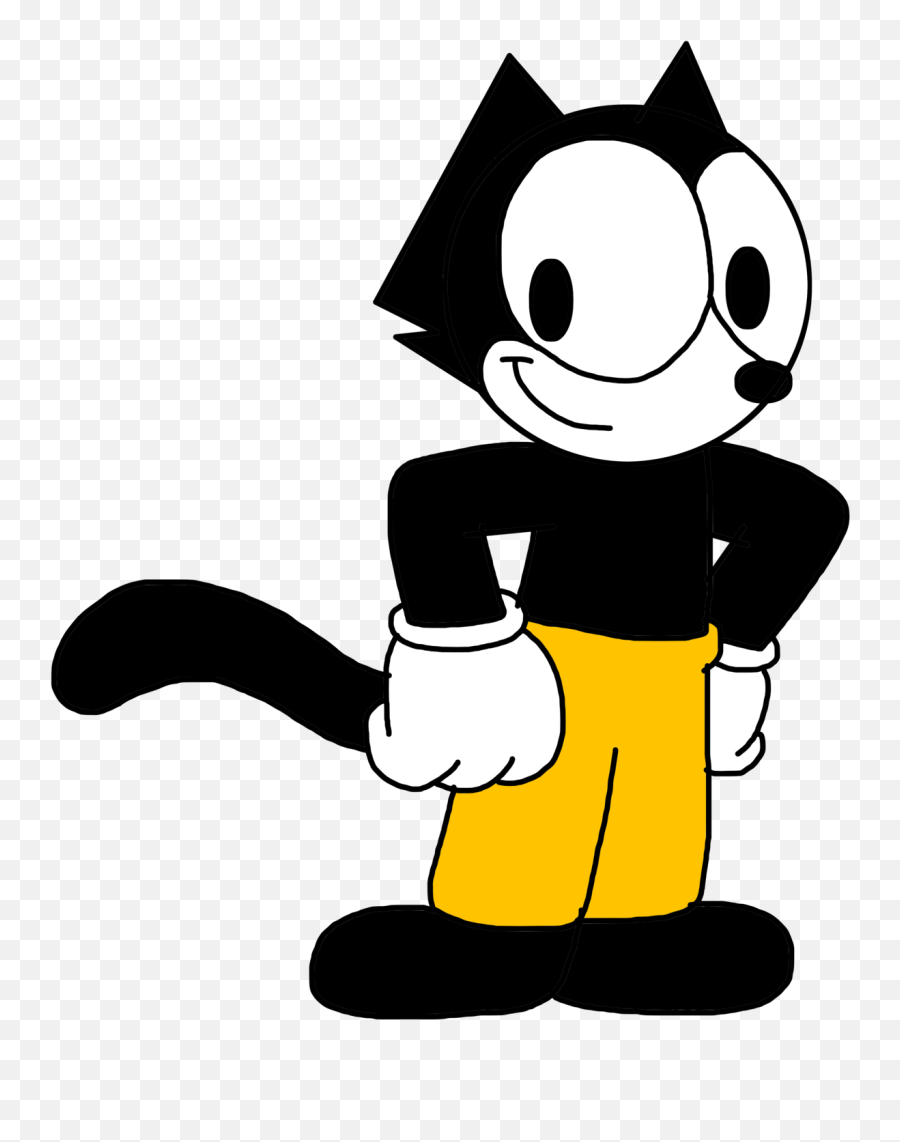 Drawn Cartoon Pants - Cat Cartoon With Pants Png,Felix The Cat Png
