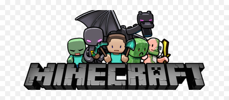 Cool - Minecraft Logo With Mobs Png,Minecraft Logo.