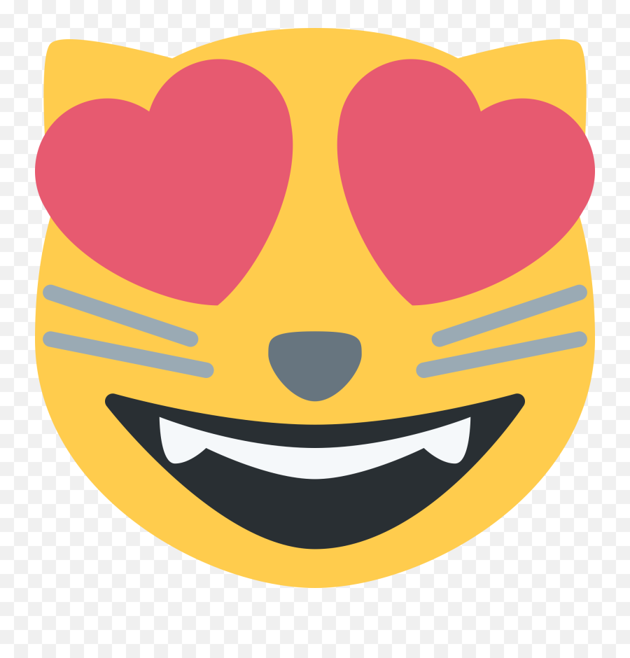 Emoji Cat Heart Eyes Png Clipart - Emoji Cat Heart Png,Cat Eyes Png