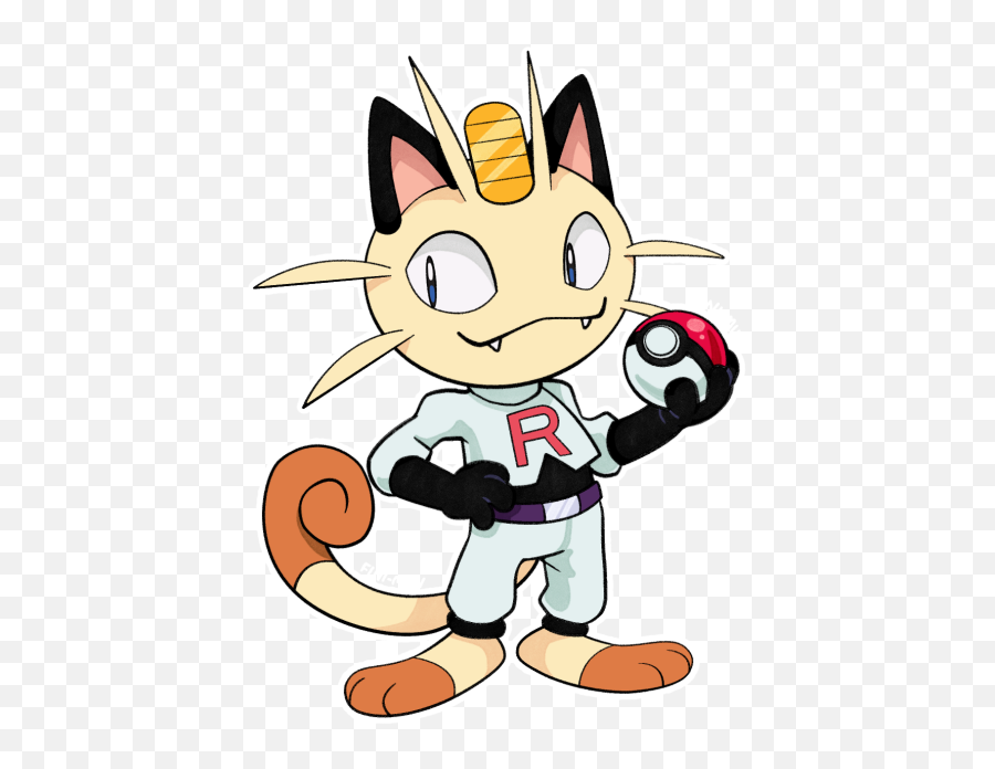 Spawned From Talk During - Meowth Pokemon Team Rocket Png,Meowth Png
