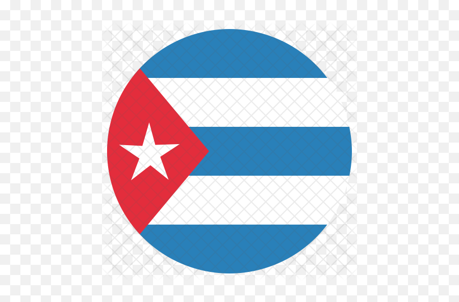 Cuba Flag Icon Of Flat Style - Puerto Rico Flag Round Png,Cuba Flag Png