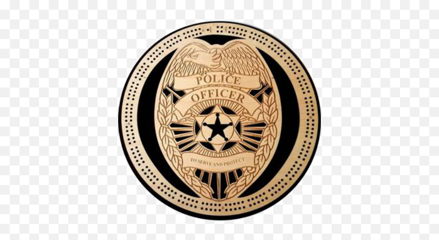 Police Badge Cribbage Board - Emblem Png,Police Badge Transparent