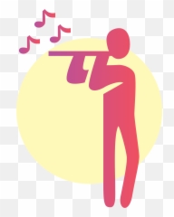 Free Musician Playing Flute Png With Transparent Background - Illustration