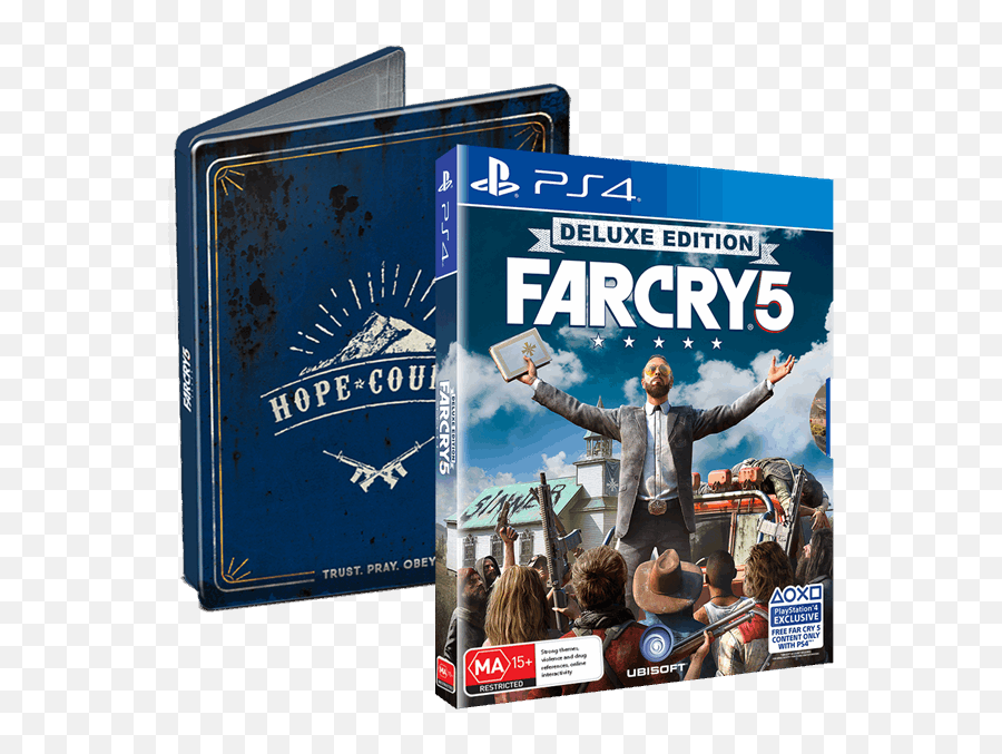 Download Far Cry 5 Deluxe Steel Book Edition Ps4 - Steelbook Xbox One Far Cry 5 Deluxe Edition Png,Far Cry 5 Png