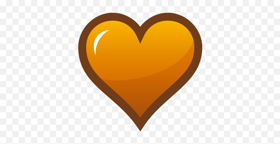 Orange Heart Icon Png Clip Arts For Web - Brown Heart Clipart,Heart Symbol Png