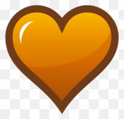 Orange Heart Icon Png Clip Arts For Web - Brown Clipart