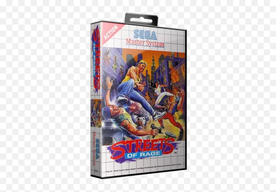 Streets Of Rage Rom - Sega Master System Sms Emuromnet Streets Of Rage Poster Png,Sega Master System Logo