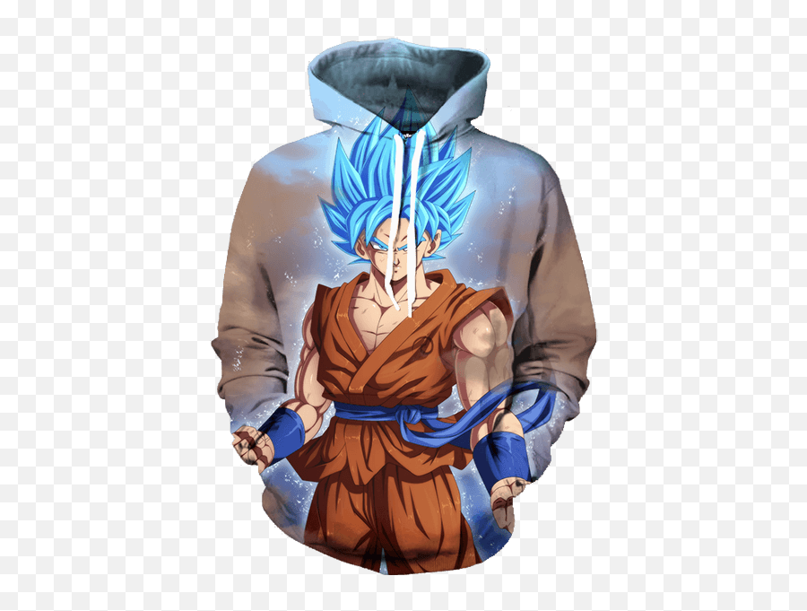 This Goku Super Saiyan God Hoodie Features A Unique - Fusion De Goku Y Saitama Png,Dbz Aura Png