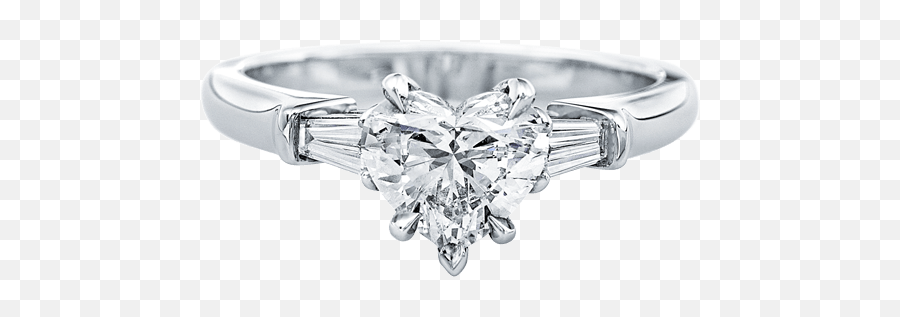 Heart - Shaped Diamond Engagement Ring Harry Winston Heart Shaped Ring Tiffany Png,Engagement Ring Png