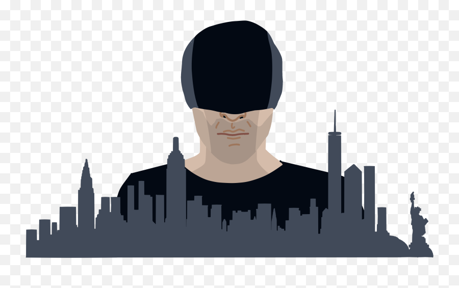 Daredevil Season 3 - New York Skyline Silhouette Png,Daredevil Transparent