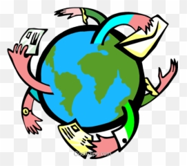 Mail Around The World 2 Royalty Free Vector Clip Art - Mening Gif Png,Around The World Png