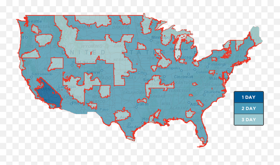 Download Usps Usa Map - Usps Map Usa Png,Usps Icon Png