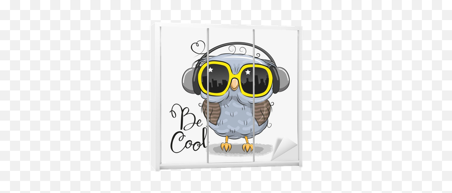 Cute Owl With Sun Glasses Wardrobe Sticker U2022 Pixers - We Live To Change Chouette Avec Lunettes Png,Cartoon Sunglasses Png