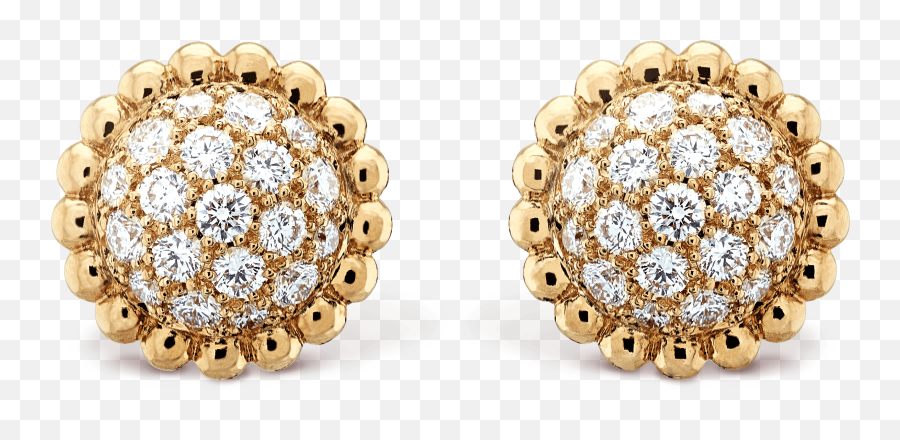 Perlée Diamonds Earrings - Vcaro9pg00 Van Cleef U0026 Arpels Van Cleef Arpels Perlée Diamonds Earrings Png,Diamond Earring Png