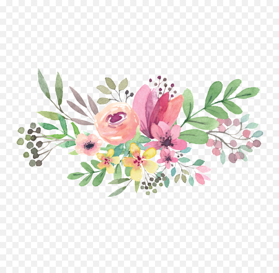 Watercolor Flower Circle Png Clipart - Transparent Watercolor Flower Background,Flower Circle Png