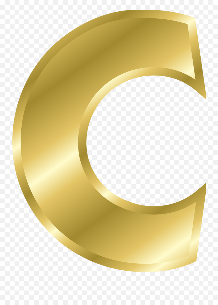 Letter C Capital - Gold Letter C Transparent Png,Alphabet Png
