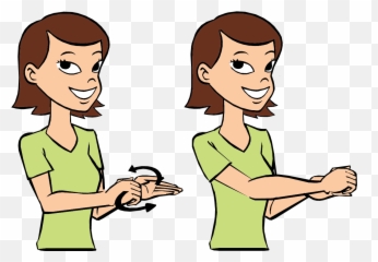 Wash - Sign Language For Hands png