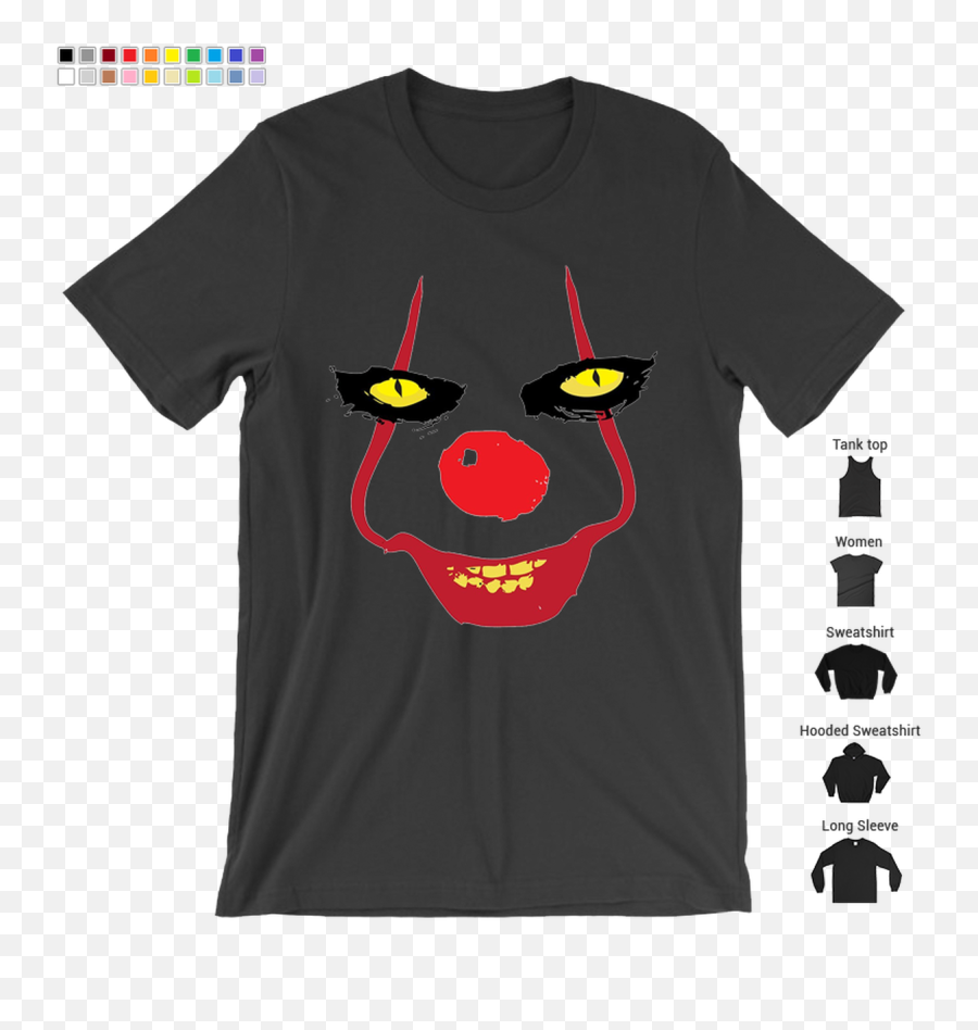 Itu0027s A Scary Clown Face Emoji Tshirt For Halloween Png