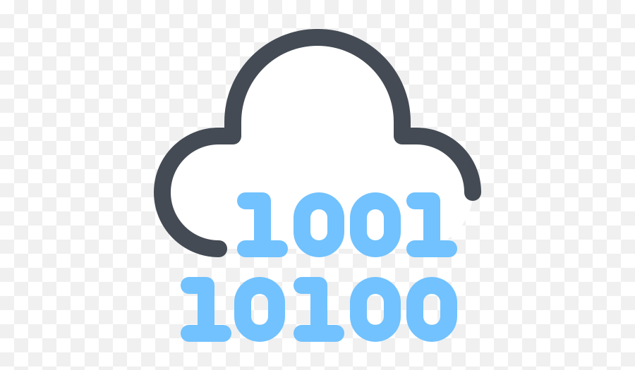 Cloud Binary Code Icon In Pastel Style Png