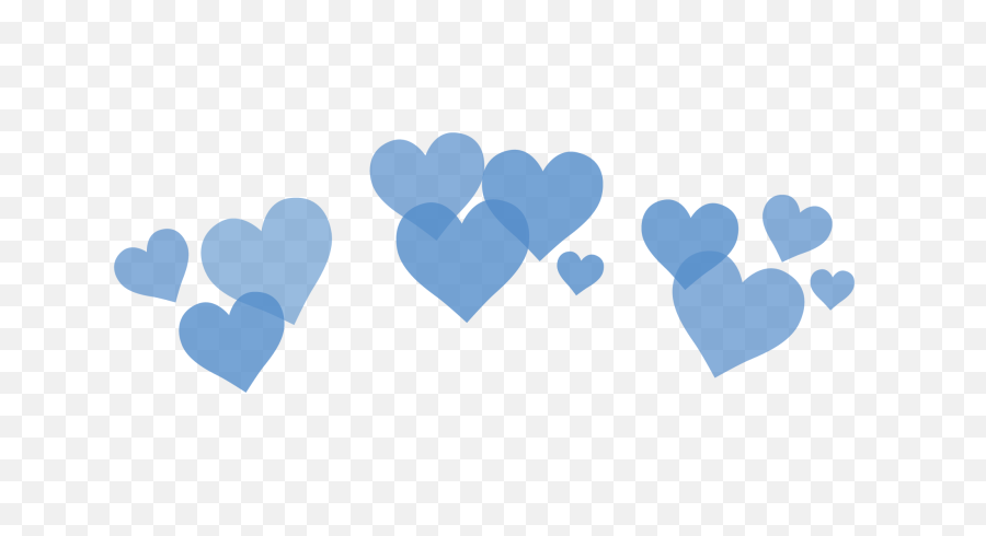 Overlays Crown Heart Tumblr Blue Pictures Png - Red Hearts Png,Tumblr Overlays Png