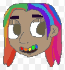 Download Hd 6ix9ine Hair Png - 6ix9ine Pixel Art,6ix9ine Png