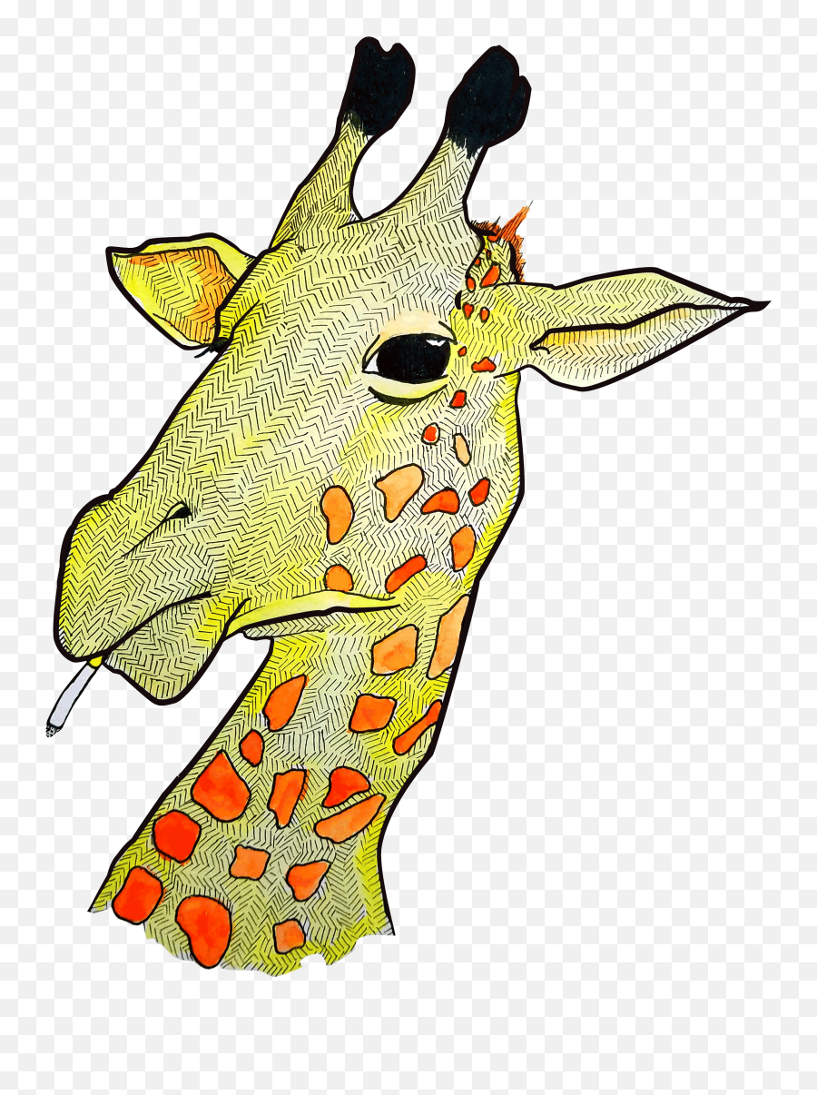 Smoking Giraffe Png Transparent - Giraffe Png,Giraffe Transparent Background