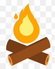 Fire Campfire Log Flat - Transparent Png U0026 Svg Vector File Log Fire Png,Campfire Transparent Background