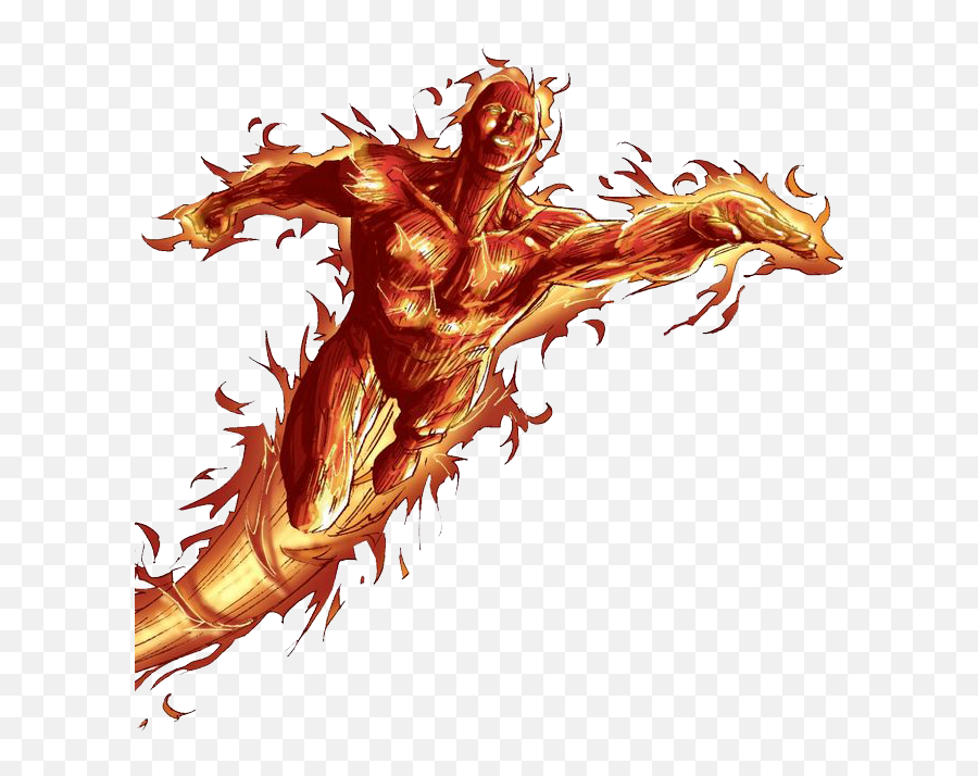 Human Torch Free Png Play - Marvel The Human Torch,Torch Transparent Background