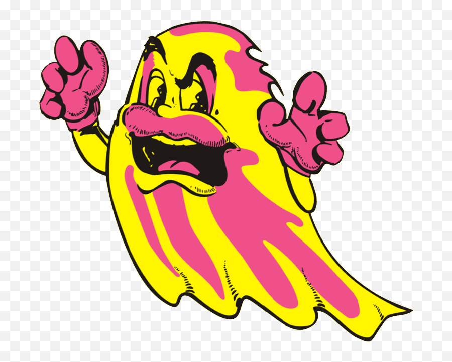 Download Mspac Ghost 1 - Ms Pac Man Side Art Full Size Png Ms Pac Man Ghost,Pacman Ghosts Png