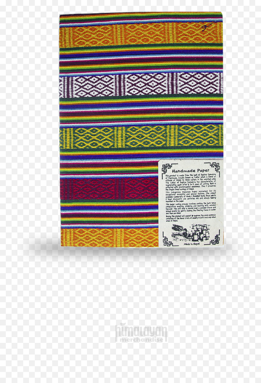 Bhutanese Fabric Handmade Lokta Paper Png Notebook