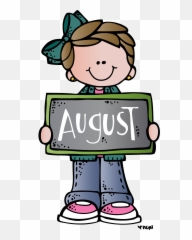 Download Hd 2018 Calendar Transparent Png - August Clipart Melonheadz