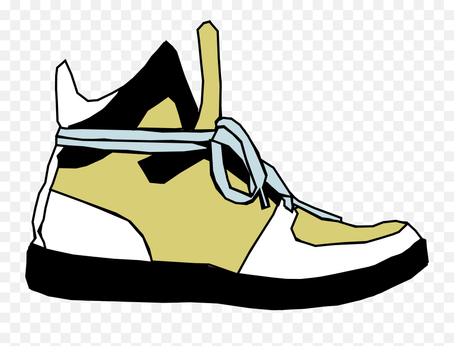 Shoes Sneaker Clip Art - Vector Clip Art Online Cartoon Foot With Shoes Png,Cartoon Shoes Png