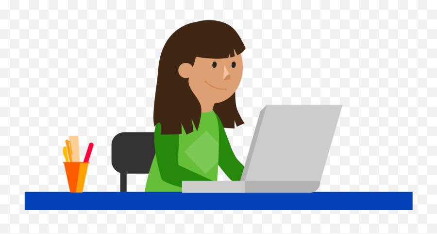 Distance Learning Platform - Student Online Learning Cartoon Png,Studying  Png - free transparent png images 