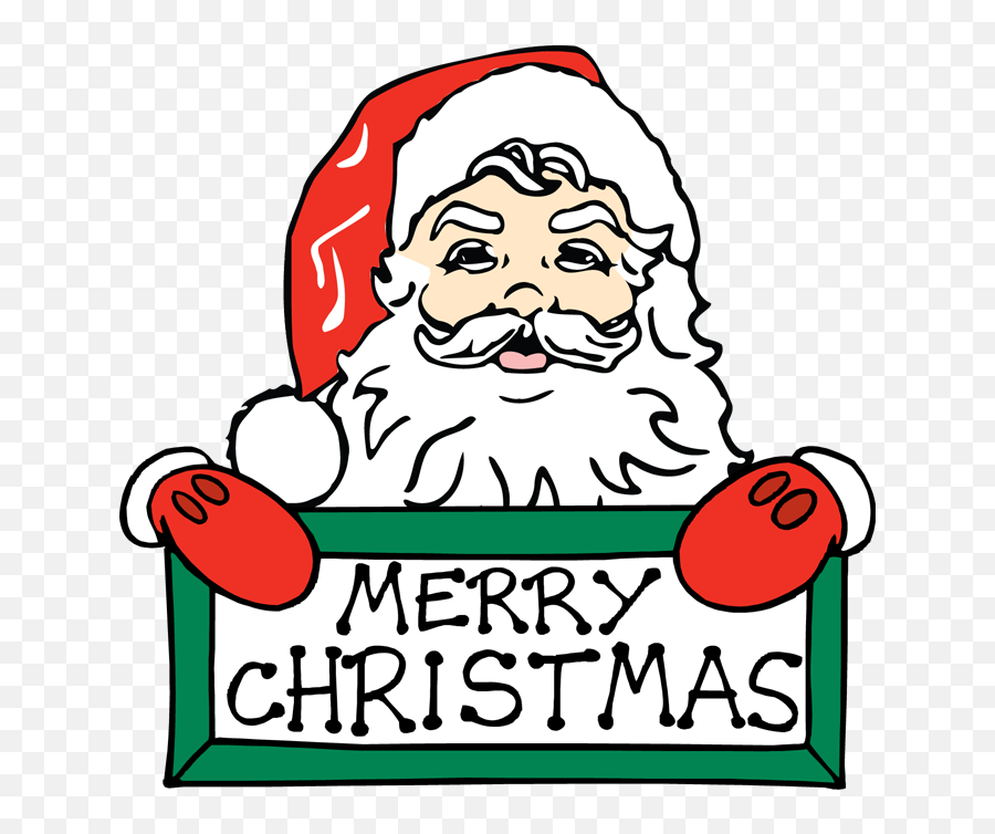 Santa Clipart Merry Christmas - Christmas Day Clip Art Png,Merry Christmas Sign Png